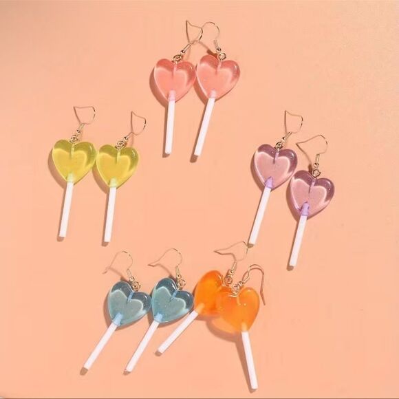 1pc Lollipop Drop Earrings Snack Earrings - Picture 2 of 5